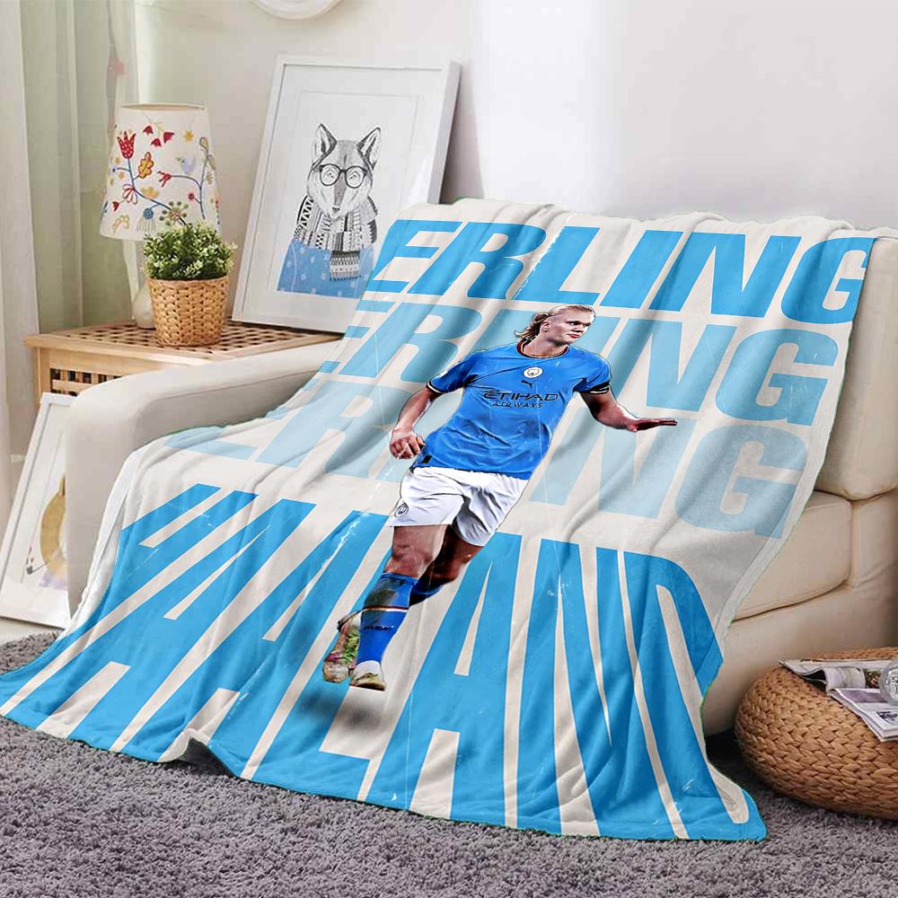 Willkommen Manchester City Decken Flanell Bedruckt Atmungsaktiv Warm Überwurfdecke für Zuhause Büro Tagesdecken 0708a74