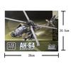 1/72 Scale Aircraft Ah-64 Helicopter Gunships Plane 3d Puzzle Assembly ABS Plastic Model Plane Kits Building Blocks Model Airpla