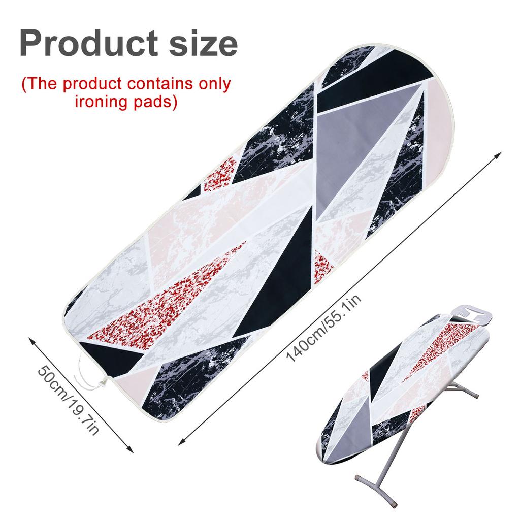 Ironing Board Covers 100% Cotton 55 x 20 Inch Scorch Resistant Ironing Board Pad with Elasticized Edges for Home Laundry Hotel