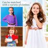 Faux Leather Buckle Belt Heart-shaped Pin Girls Dress Belt Youth Kids Waist Belt  for Kids