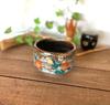 Hyakukaen Kutani Matcha Bowl with Camellia and Ceramic Birds,