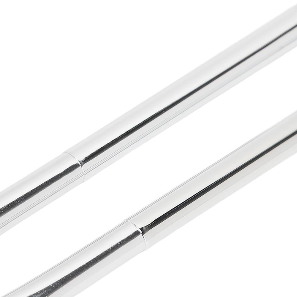 2pcs Double Ended Eyeshadow Brush Set Silver Makeup Soft Fiber Hair Nose Contour Brush Cosmetic Tool