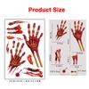 Halloween Decorations Handprint Footprint Stickers Clings Decals Window Bathroom Floor Restroom Zombie Decorations Halloween Party Decor,10Sheets