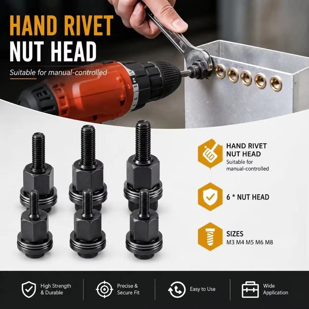 60/70 PCS Threaded Rivnut Kit Rustproof Threaded Insert Tool Rivet Nut Tool DIY Work