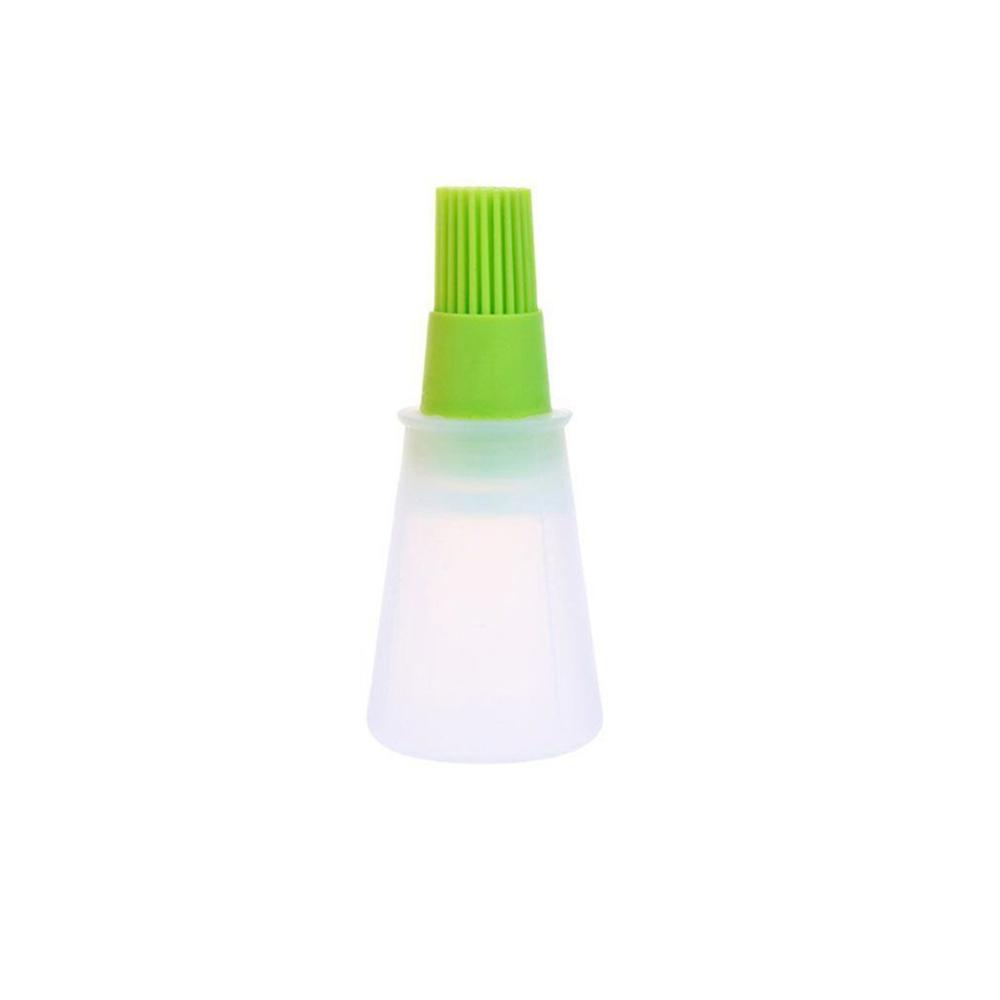 Silicone Oil Bottle with Brush & Cover Baking BBQ Basting Brush Pastry Oil Brush Kitchen Baking Honey Oil Barbecue Tool Gadgets