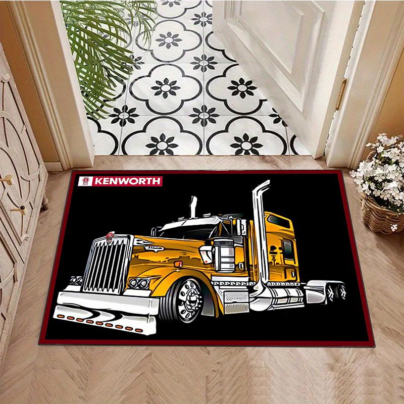 Heavy-duty truck pattern rug, non-slip rug, suitable for living room, bedroom, game room, computer room and home décor.