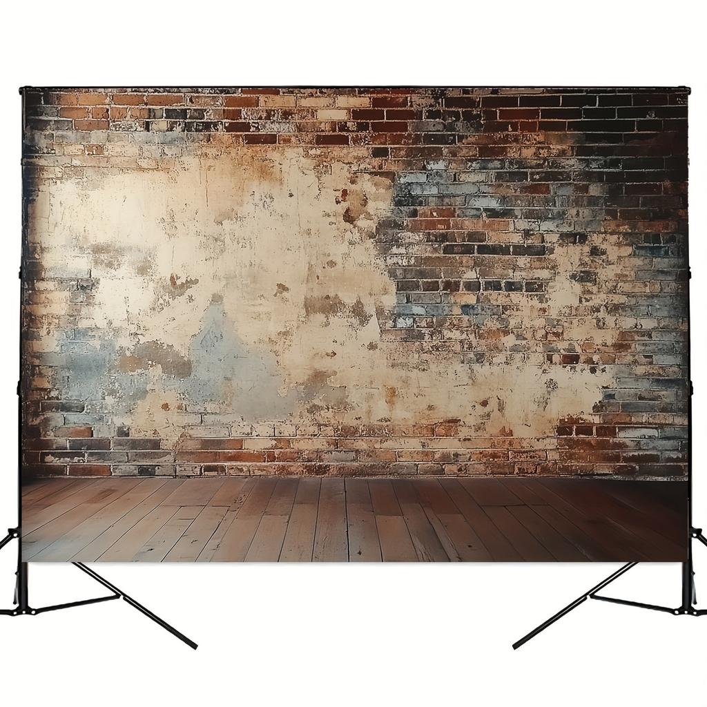 1 Piece of Vintage Brick Wall Background Fabric, Suitable for Birthdays, Holidays, Parties, with Multiple Sizes To Choose from