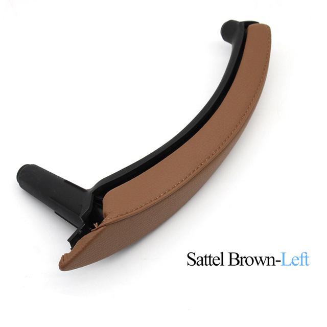 Upgraded Car Left Right Passenger Door Pull Handle with Leather Cover Trim Replacement For BMW X5 X6 E70 E71 E72 2007-2013