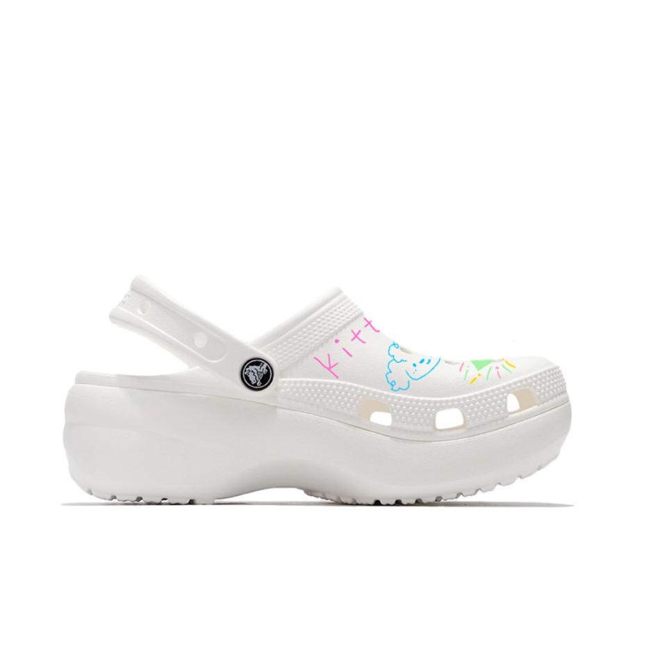 Crocs Classic Platform Clog EVA Childish Fun Rainbow Paradise Fashionable and Comfortable Hole Shoes Unisex Same Colour