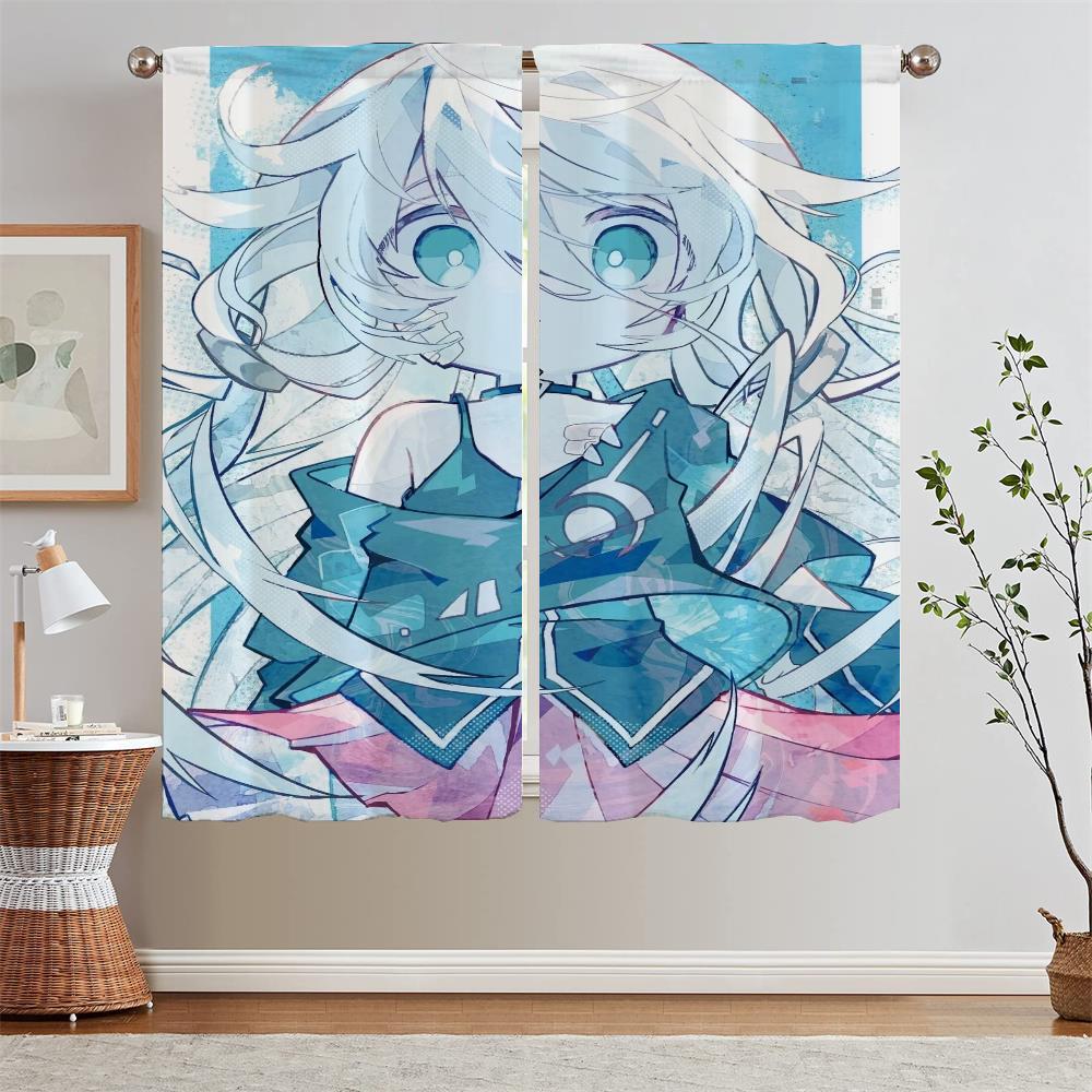 

Шторы для ванной комнаты для девочки, затемняющие шторы, салон, 2 шт., недорогие, для спальни, тюль, на кухне, завитки W50xH70cmx2pcs-CL