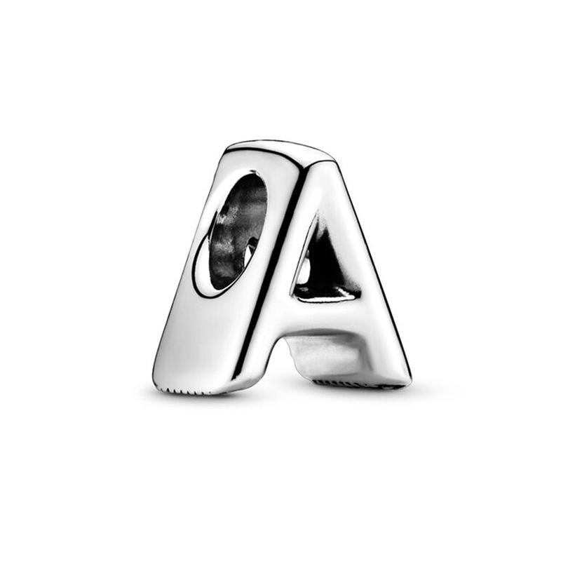 Classic Letter Alphabet A-Z Silver 925 Charm Beads Fit Charms Bracelet  Beads for Women Jewelry Making Gifts