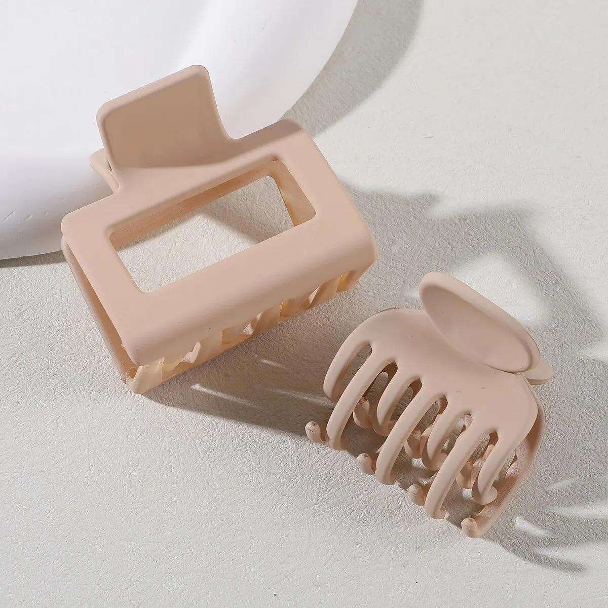 

2 шт. Модные средние заколки-крабы для волос для женщин, очаровательные однотонные заколки для волос, женские шпильки, головной убор, аксессуары для волос