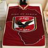 1PC Alahly Print Flannel Blanket, High Quality All Seasons, Home Decor, Warmth and Comfort, Perfect for Christmas Gifts