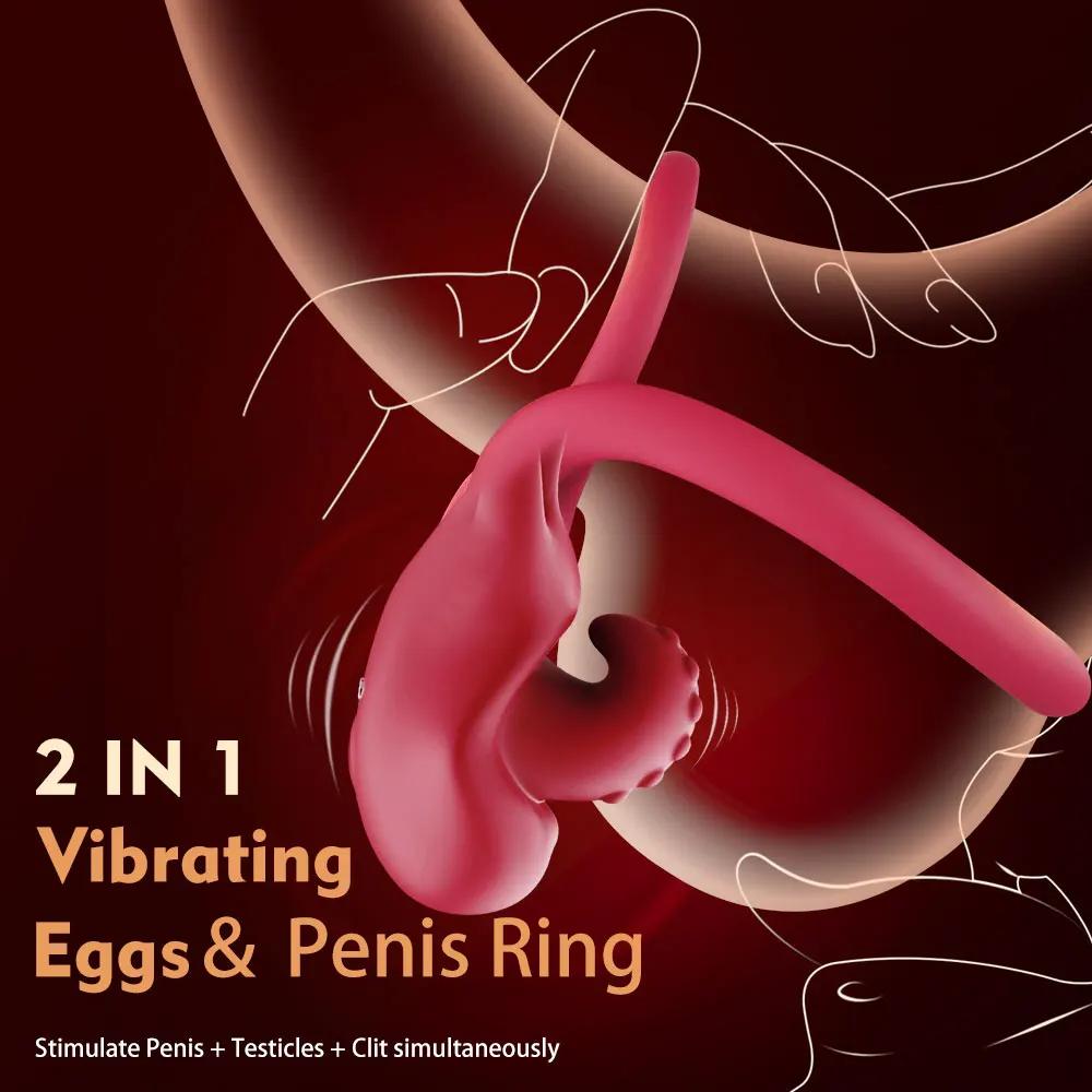 Vibrating Penis Ring for The Tongue, Clitoral Vibrator, Sex Toys, Clitoral Stimulator with Tongue for Men and Women,10 Vibrations, Couple Sex Toys