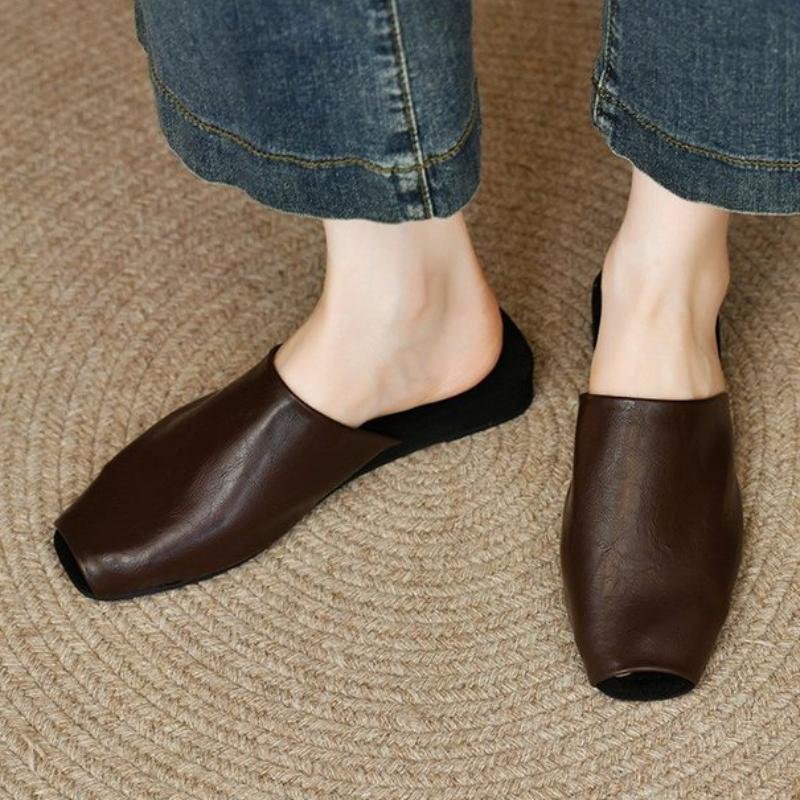 Fashion Flats Women Slippers Slingback Mules Shoes Fashion Woman Sandals Summer 2025 Trend Flip Flops Walking Slides Cozy Ladies Shoes