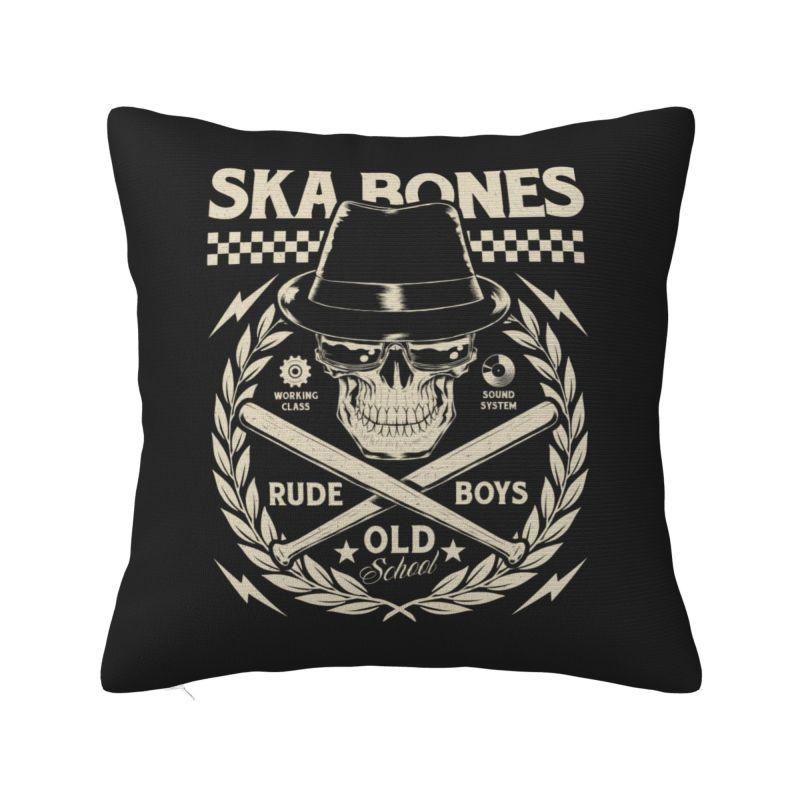 Custom Ska Reggae Jamaica Music Pillow Case Cushions Cover For Sofa Square Pillowcase