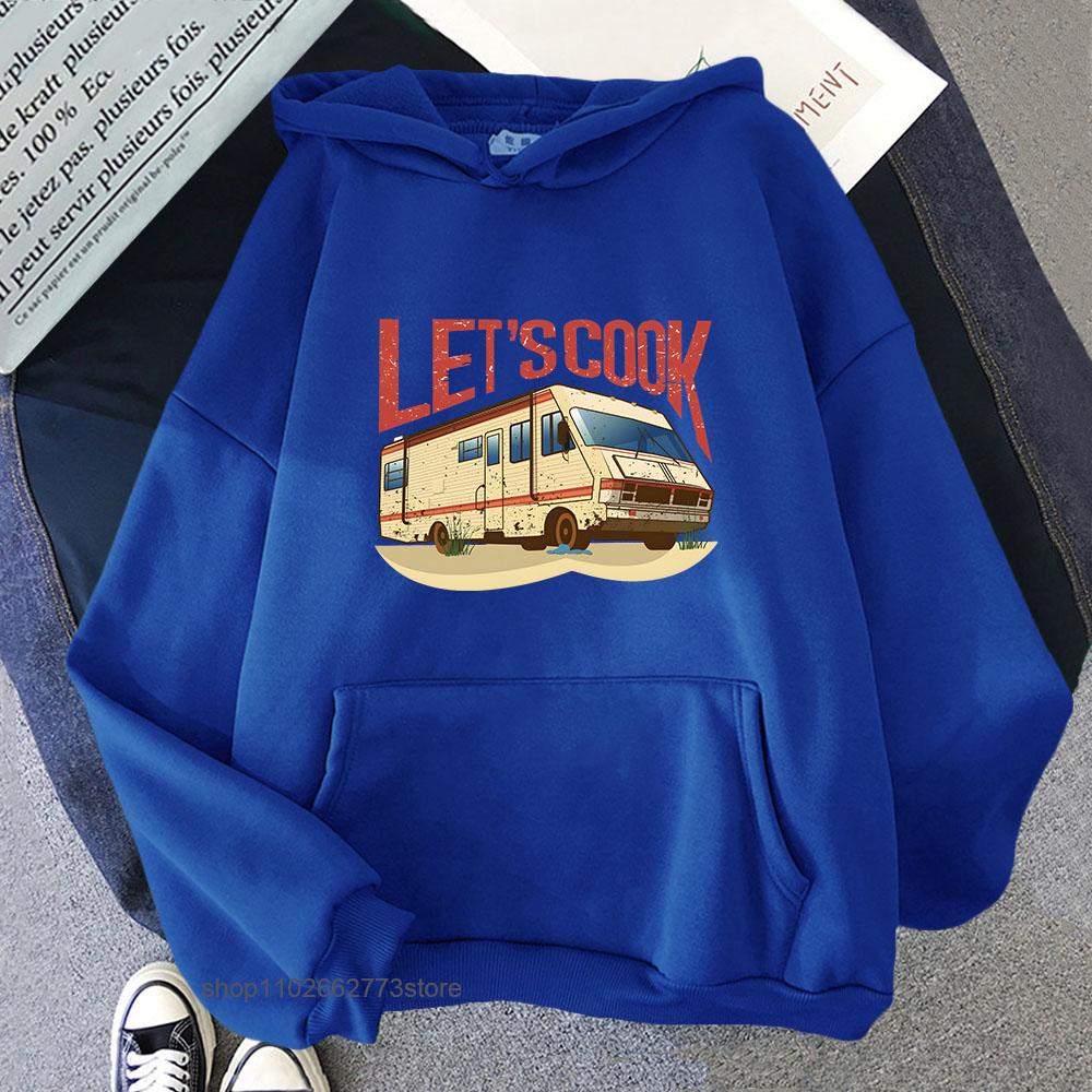 Fauuny Breaking Bad Hoodies Lets Cook Print Sweatshirts Men Hip Pop Streetwear Women Y2k Top Long Sleeved Clothes