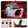 For Huawei Mate X7 Case Transparent Front Glass Film Hinge Protection Metal Magnetic Rotatable Stand Non-yellowing Plated Cover