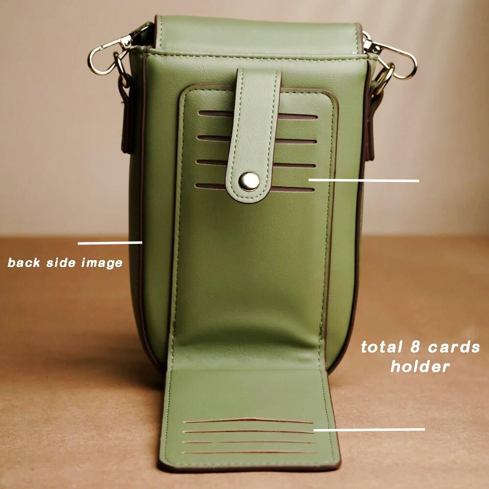 RSINC Small Crossbody Bags Semi Oval PU Leather Adjustable Shoulder Olive Green B0DVQ175YL