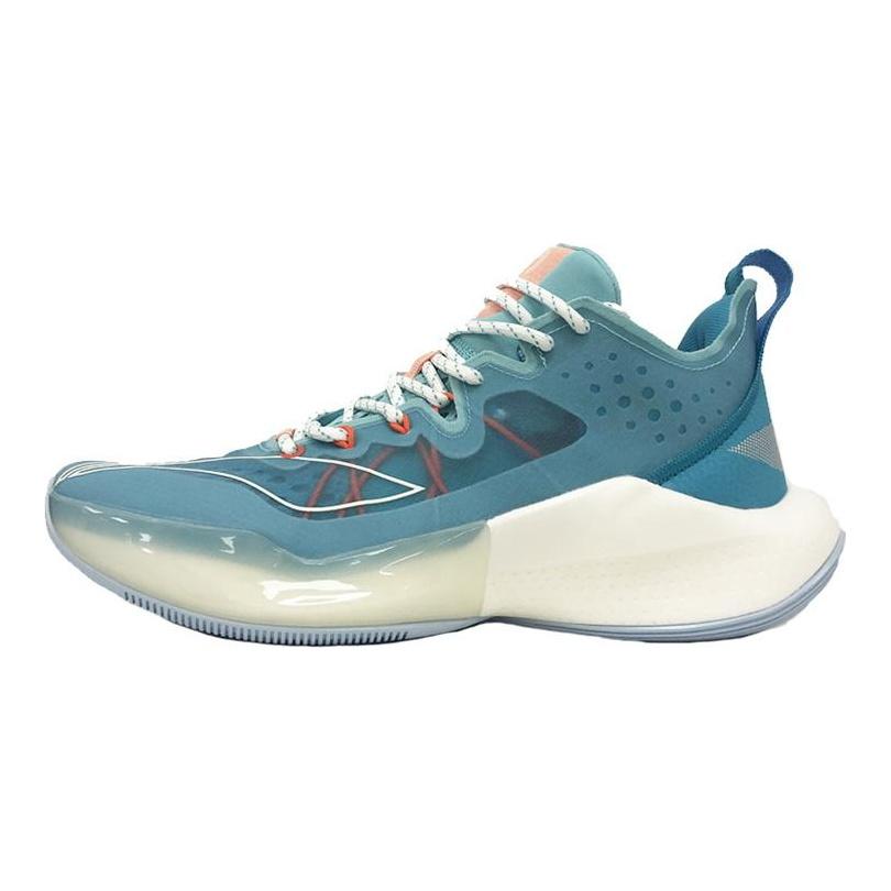 Li Ning SONIC 8 Cushioning Slip Resistant Abrasion Resistant Low top Basketball Shoes Men's Blue ABAQ035-4