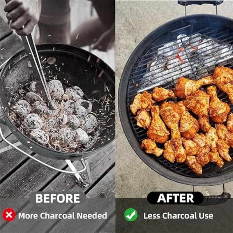 2Pcs Charcoal Basket BBQ Grill Basket Holders Grilling Accessories Replacement For 22In Barbecue Charcoal Basket Holders