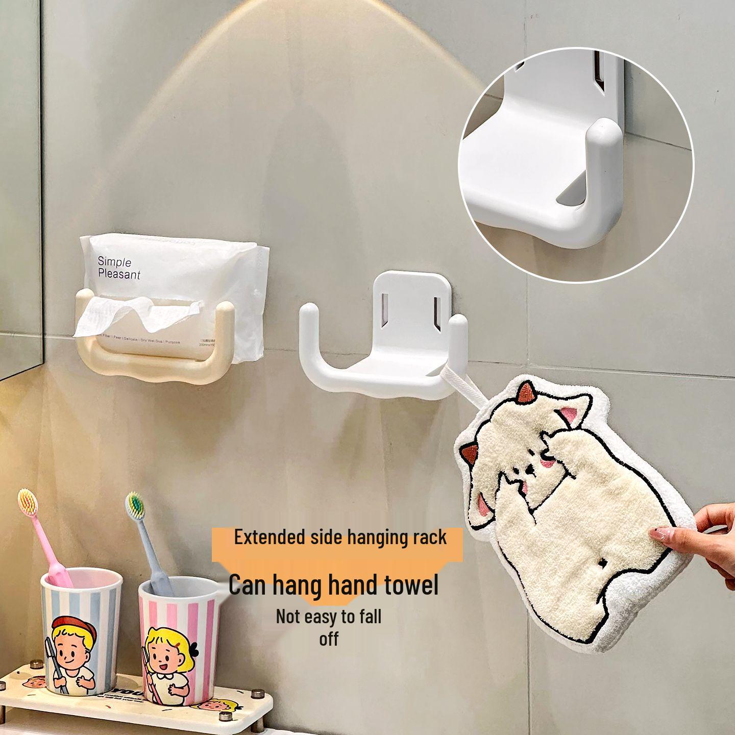 Punch-Free Luxury Bathroom Countertop Shelf & Faucet Cosmetic Organizer
