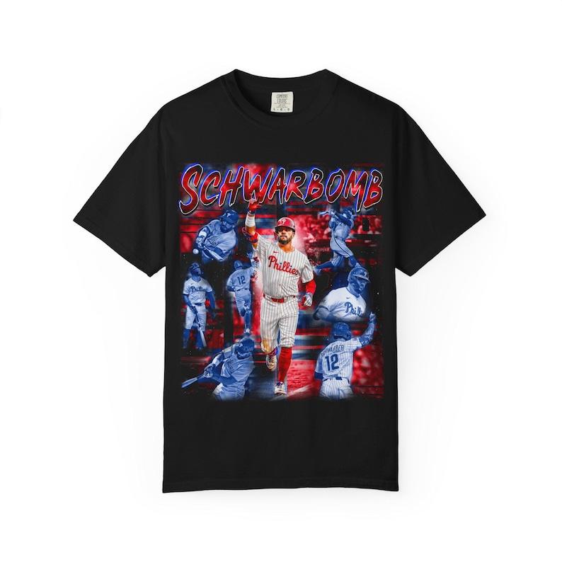 Kyle Schwarber Schwarbomb Unisex T-Shirt: Phillies Vintage Baseball Graphic S