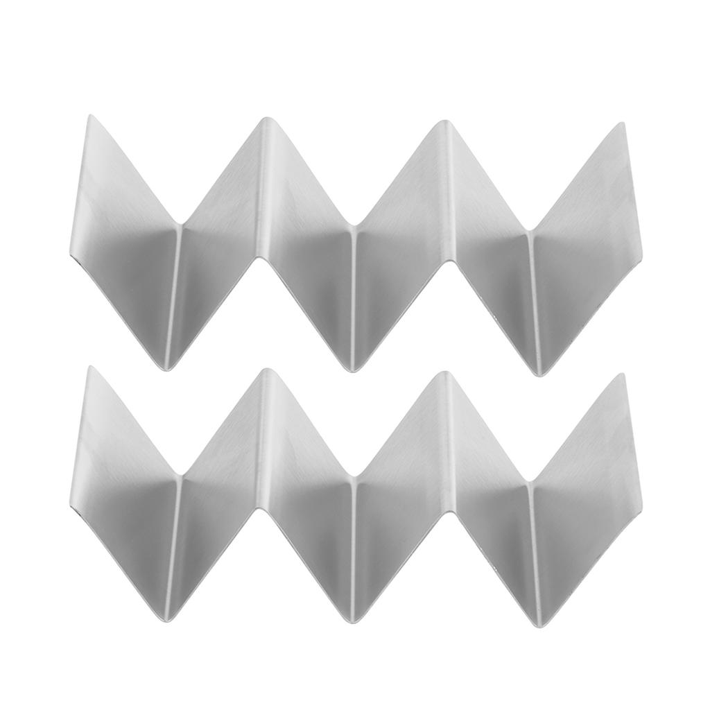 2PCS Stainless Steel Taco Pancake Stand Storage Rack Holders for Restaurant Hotel Home Kitchen UseType 3