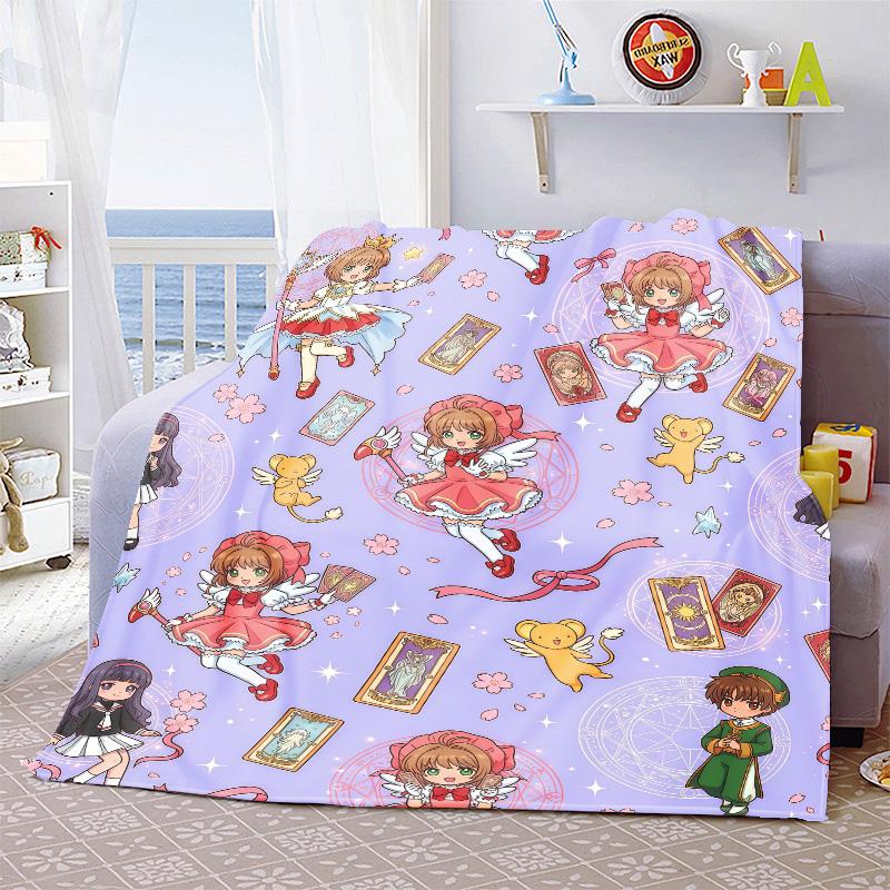 Cardcaptor Sakura Flannel Blanket Soft Warm Throw Lightweight Cozy Bed Sofa Blanket for Home Decor Comfortable Cover -QJY