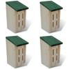 Day and Night - Set of 4 Nest-shelter Boxes for Butterflies, 14 X 15 X 22 Cm
