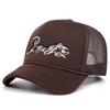 American Letter Embroidered Sun Hat Couple Mesh Breathable Duck Tongue Hat Truck Hat Versatile Baseball Hat