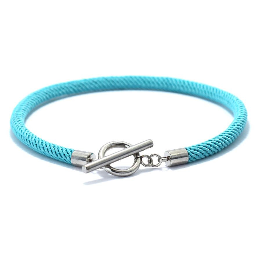 Stylish Men Bracelet Rope Stainless Steel OT Buckle Lucky Red Thread Braslet 7 Colors Milan String Beach Nautical Braclet Homme
