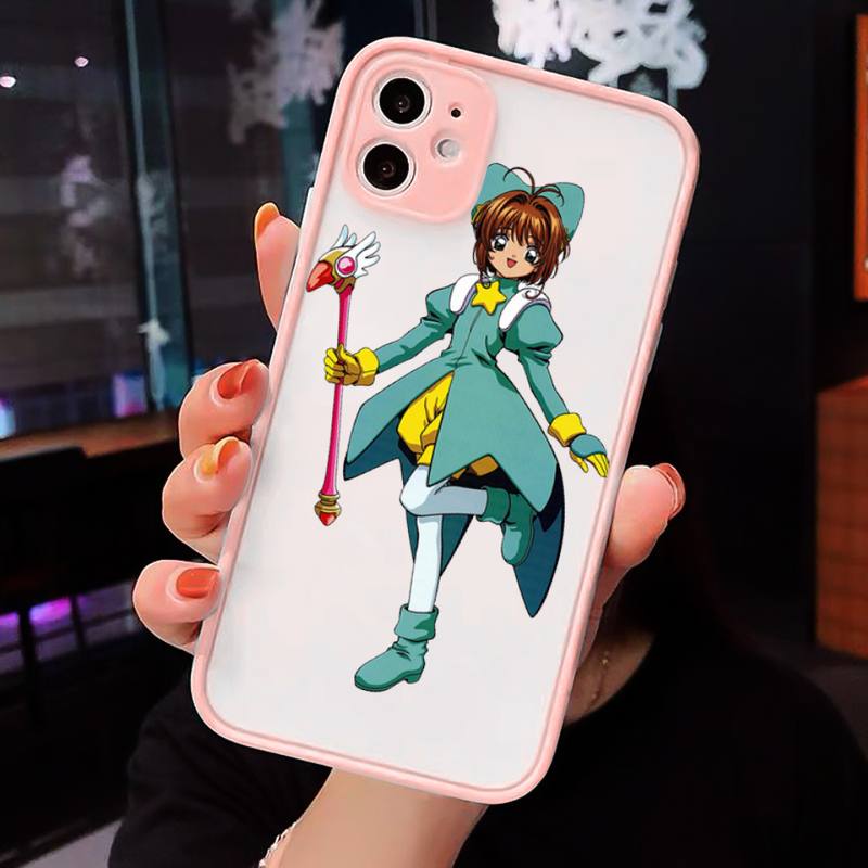 Cardcaptor Sakura anime ragazza carina Custodia per telefono opaca trasparente Per iphone 7 8 11 12 plus mini x xs xr pro max cover