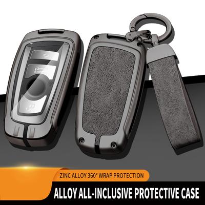 Capa de couro para chave de carro em liga de zinco para BMW F20 F30 G20 F31 F34 F10 G30 F11 X3 F25 X4 I3 M3 M4 1 3 5 Series Acessórios