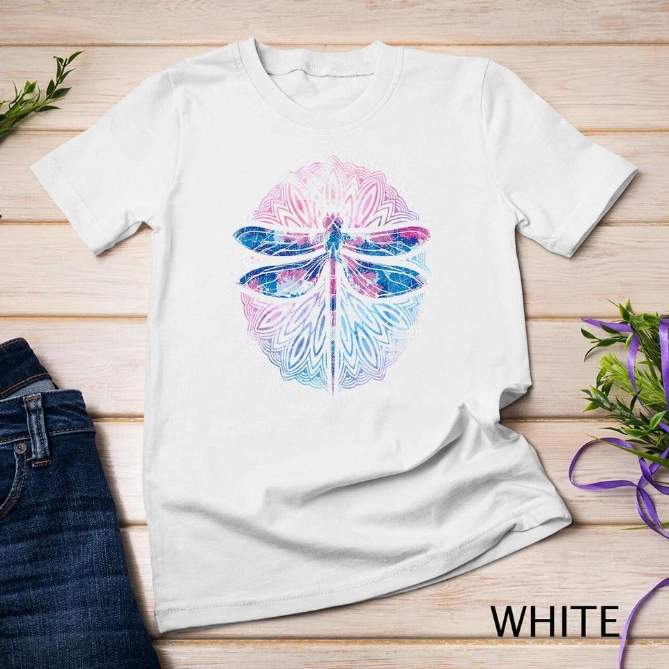 Dragonfly Yoga Meditation Prana Sacred Geometry Mandala T-Shirt Unisex T-shirt 9 M