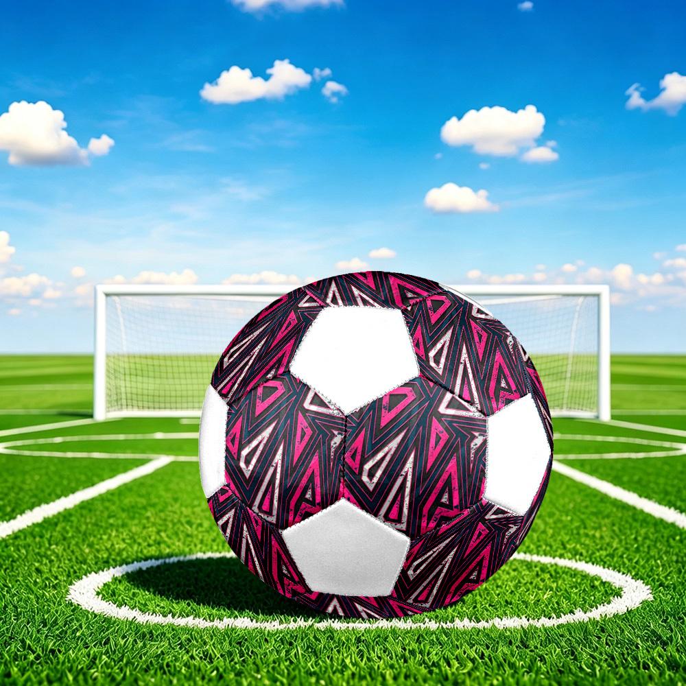 1pc Geometric Chaos Lightweight PVC Training Soccer Ball, Size 5, Suitable for Indoor and Outdoor TrainingGift y60392