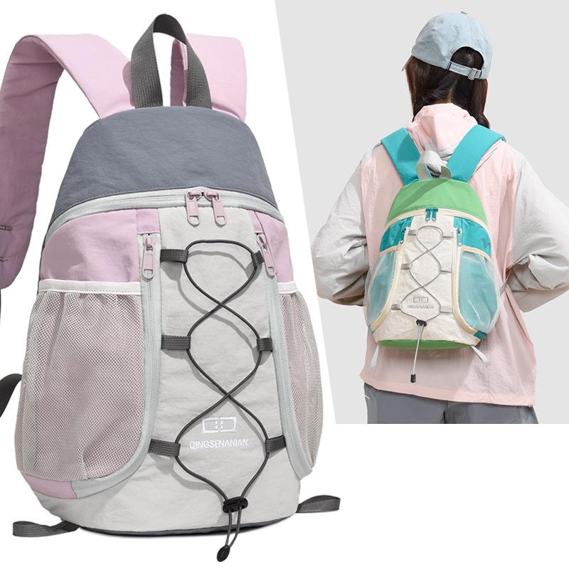 Schoolbag mountain fresh color scheme summer vitality lightweight mountaineering bag couple outdoor travel adventure multi-purpose backpack