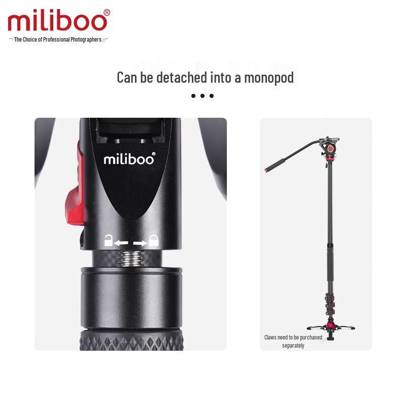 Miliboo MUFP Carbon Fiber Tripod with 801II Fluid Head