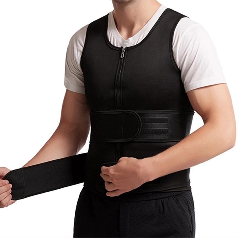 Men's Sweat-Wicking Vest: Intense Fitness Body Shaper with Double Waistband for Tummy Control and Summer Sweat Management