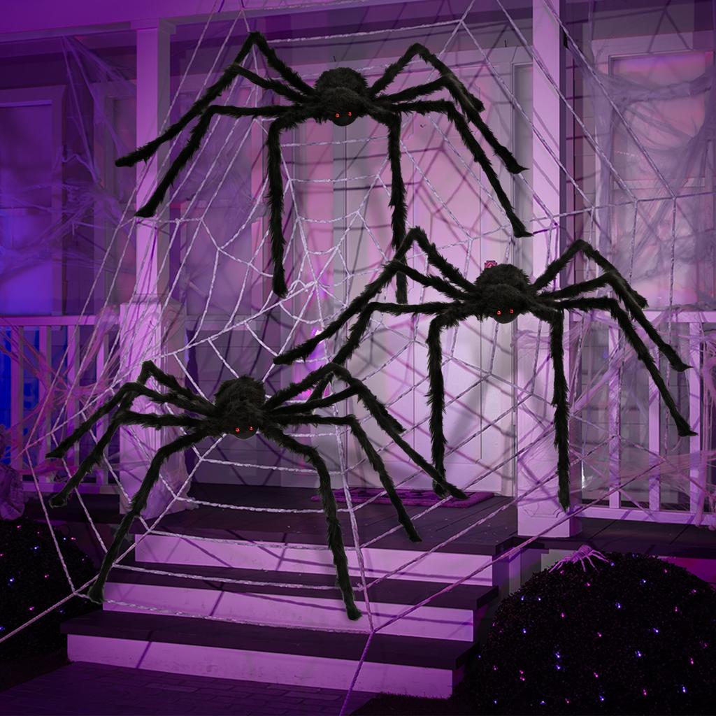 Joyfy Pack Giant Spider Halloween Decorations Scary Outdoor Party Yard FT 3 5 Entertaining Play Safe Fun Kid Friendly