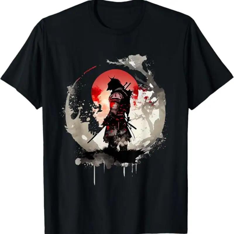 Samurai Warrior Dark Art Graphic TShirt Breathable Cotton Crew Neck Tee S