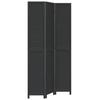 VidaXL Cloison de Séparation 3 Panneaux, Séparateur de Pièce, Écran d'Intimité, Paravent de Salon Chambre, Noir Bois de 358848