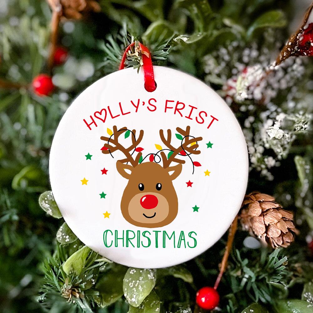Custom Name Baby Ornament Personalized Infant Keepsake Gift Xmas Party Decrto Decoration Photo Prop Baby Photography Accessories