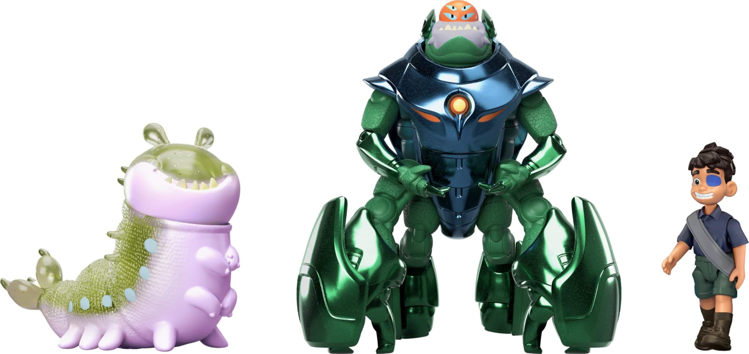 

Mattel Disney и Pixar Элио Фигурки Рассказчик с Послом Григором и Глодоном Масштабные Подвижные Игрушки из Фильма Набор из 3 фигурок Элио, Персонажи,