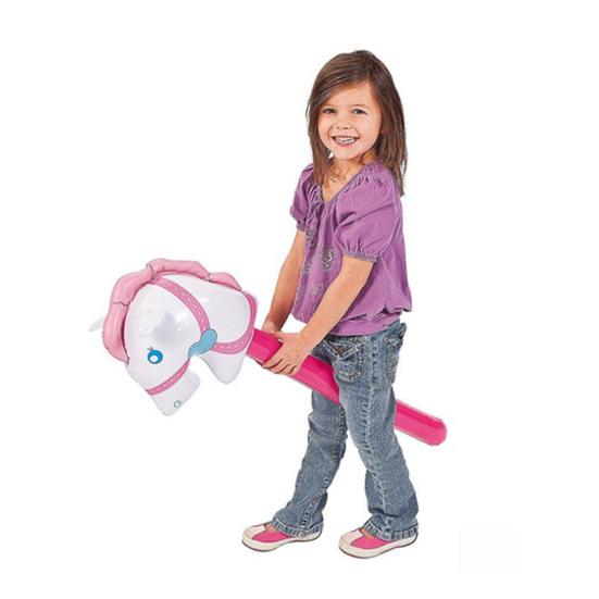 Giocattolo Gonfiabile Interattivo Divertente Senza Perdite Innocuo Squisito Intrattenimento PVC Testa di Cavallo Bastone Animale da Cavalcare Giocattolo Decorazione per Feste