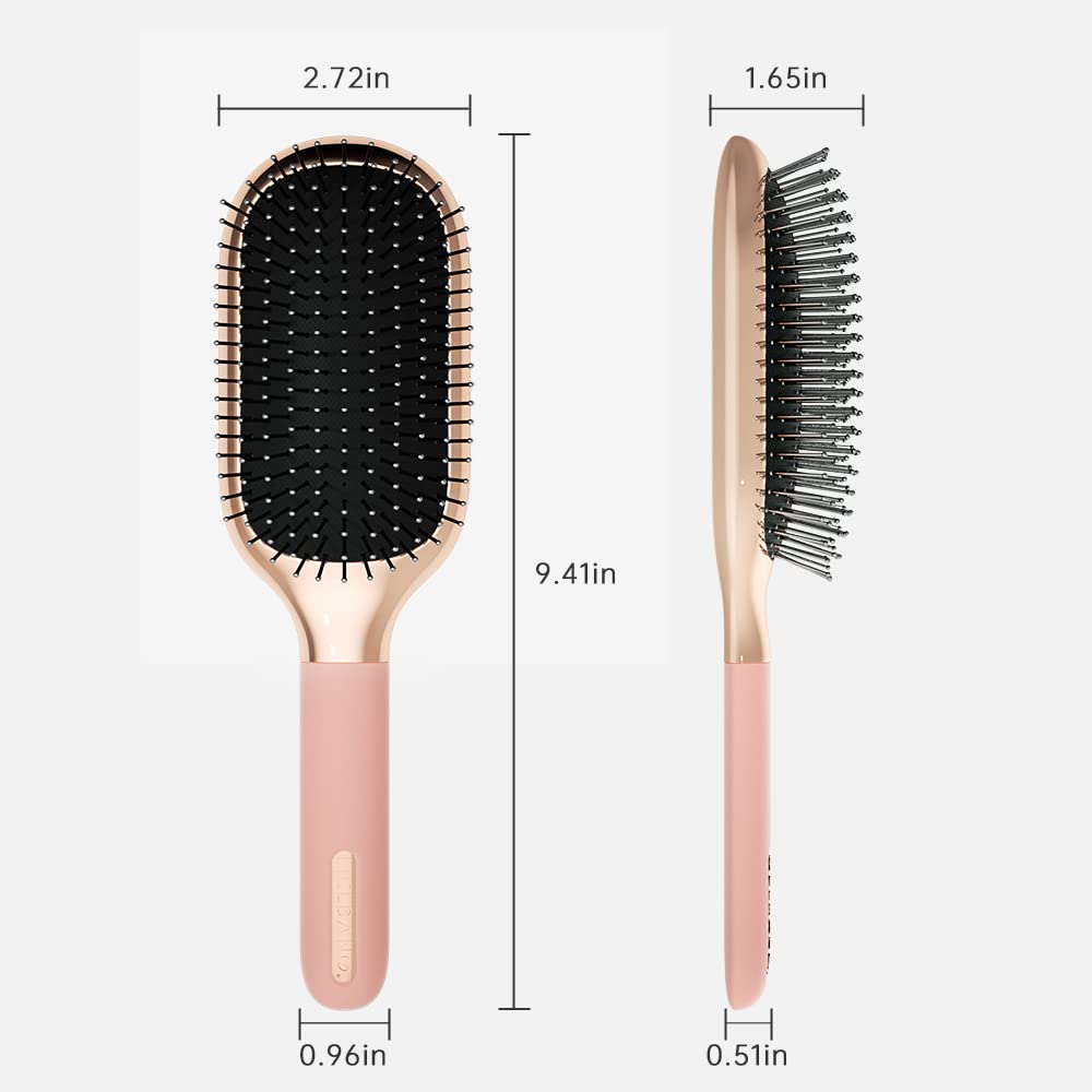 Melbang Thick Curly Hair Brush, Adds Shine and Smoothness to Thin, Long, Short, Wet or Dry Hair, Paddle Hair Brush, Unisex, Kids