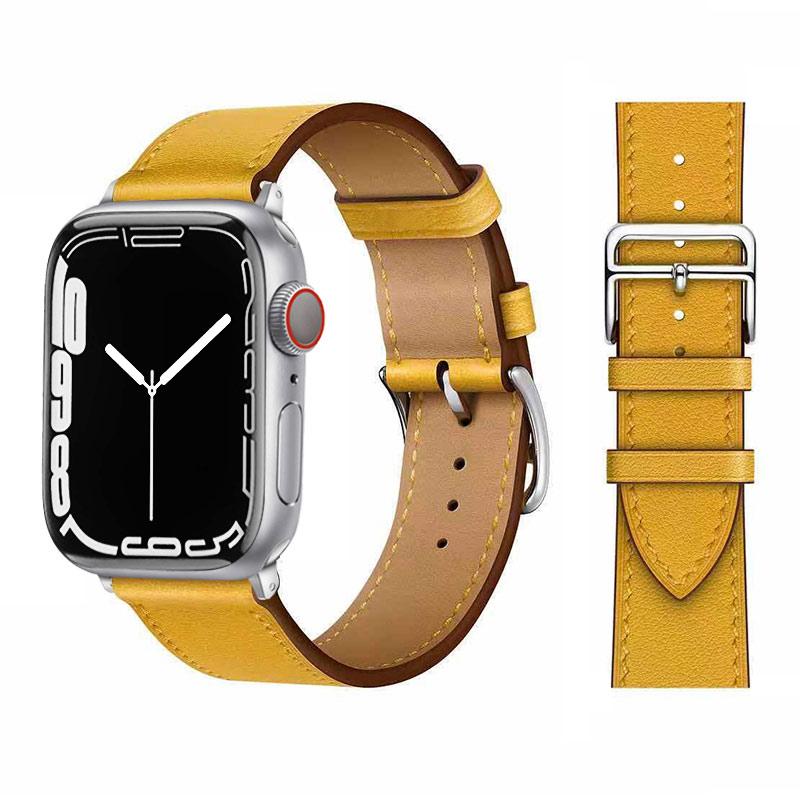 Leather Watch Straps for Watch band 46mm 44mm 49mm 45mm 42mm 40mm 38/41mm bracelet iWatch series 10-Ultra 9-8-7-6-5-4-3-SE