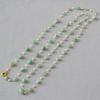 Original Design Handmade Natural Stone Double-Layer Beaded Sweater Necklace for Women