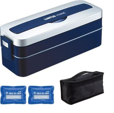 Lancheira Asvel Lantus Smart Lock com Bolsa de Gelo e 2 Camadas, Prata MC-T800C,