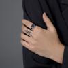 VQYSKO Men's Ring Punk Rock Smooth 316L Stainless Steel Signet Ring For Men Hip Hop Party Jewelry Male Wedding Anel
